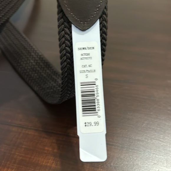 Denver Hayes Men's Woven Stretch Belt Brown New - Picture 9 of 11